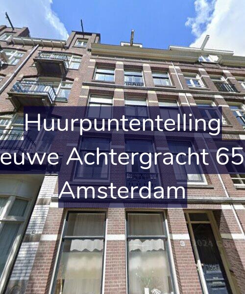 Foto gevel Huurpuntentelling voor Nieuwe Achtergracht 65-1, Amsterdam