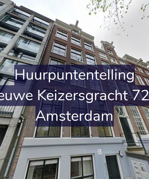 Foto gevel Huurpuntentelling voor Nieuwe Keizersgracht 72-D, Amsterdam