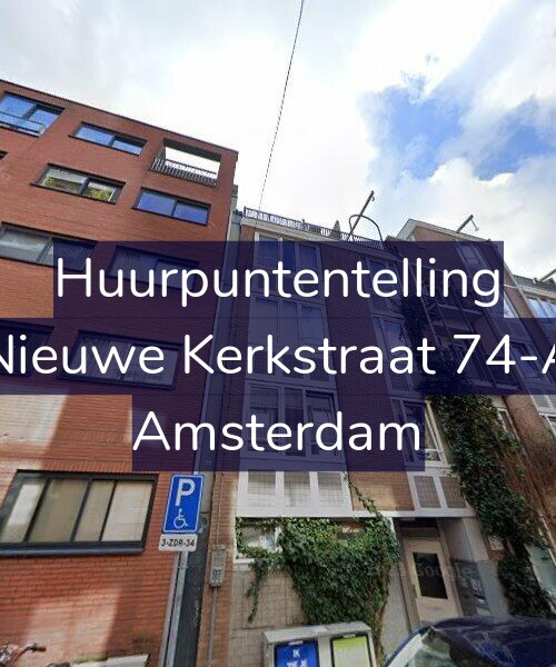 Foto gevel Huurpuntentelling voor Nieuwe Kerkstraat 74-A, Amsterdam
