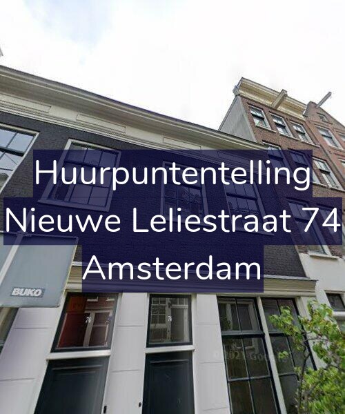 Foto gevel Huurpuntentelling voor Nieuwe Leliestraat 74, Amsterdam