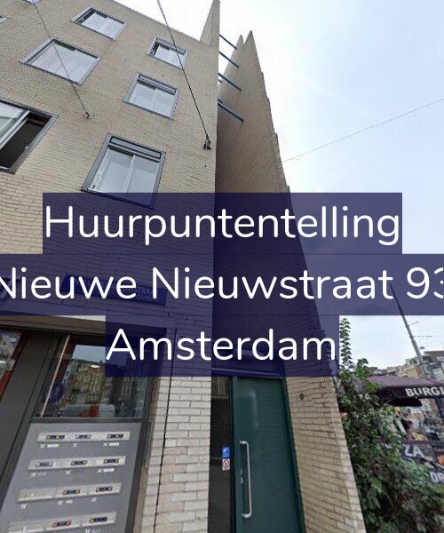 Foto gevel Huurpuntentelling voor Nieuwe Nieuwstraat 93, Amsterdam