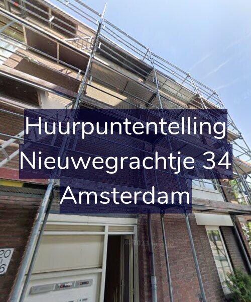 Foto gevel Huurpuntentelling voor Nieuwegrachtje 34, Amsterdam