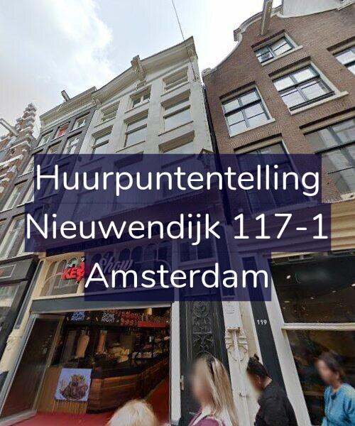 Foto gevel Huurpuntentelling voor Nieuwendijk 117-1, Amsterdam