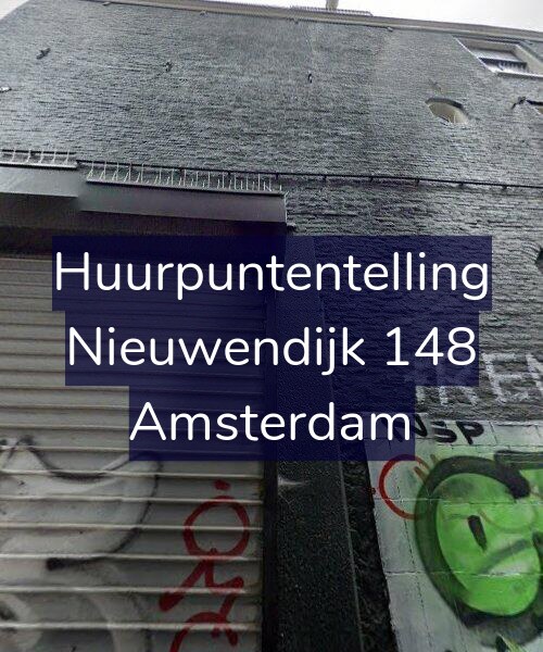 Foto gevel Huurpuntentelling voor Nieuwendijk 148, Amsterdam