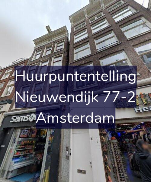 Foto gevel Huurpuntentelling voor Nieuwendijk 77-2, Amsterdam