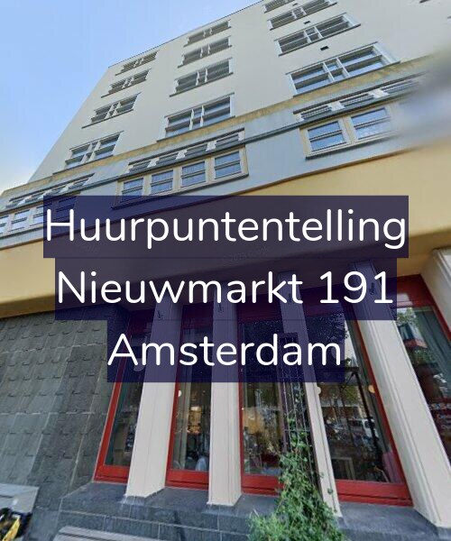 Foto gevel Huurpuntentelling voor Nieuwmarkt 191, Amsterdam
