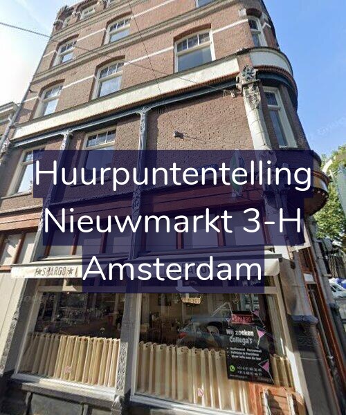 Foto gevel Huurpuntentelling voor Nieuwmarkt 3-H, Amsterdam