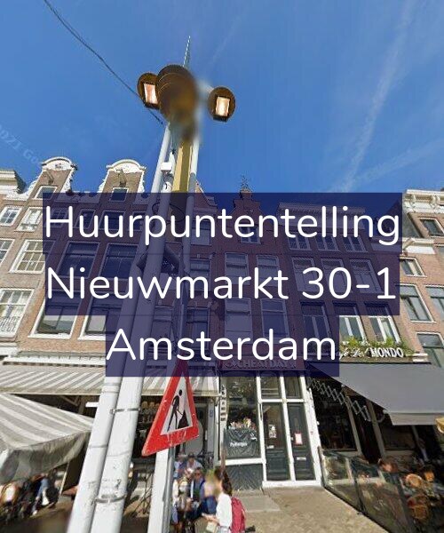 Foto gevel Huurpuntentelling voor Nieuwmarkt 30-1, Amsterdam