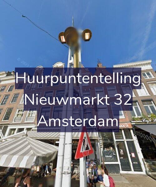 Foto gevel Huurpuntentelling voor Nieuwmarkt 32, Amsterdam