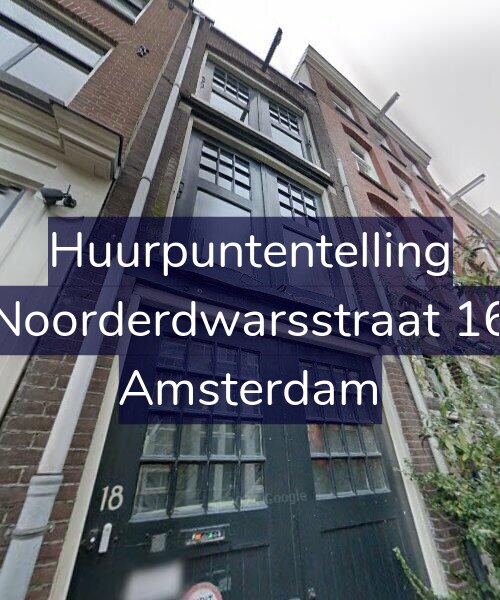 Foto gevel Huurpuntentelling voor Noorderdwarsstraat 16, Amsterdam