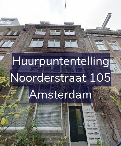 Foto gevel Huurpuntentelling voor Noorderstraat 105, Amsterdam