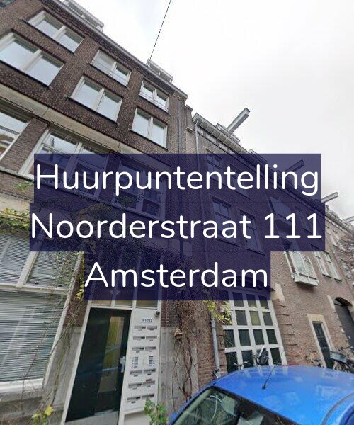 Foto gevel Huurpuntentelling voor Noorderstraat 111, Amsterdam