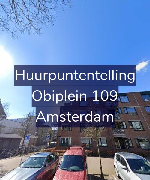 Foto gevel Huurpuntentelling voor Obiplein 109, Amsterdam