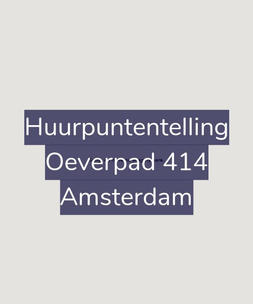 Foto gevel Huurpuntentelling voor Oeverpad 414, Amsterdam