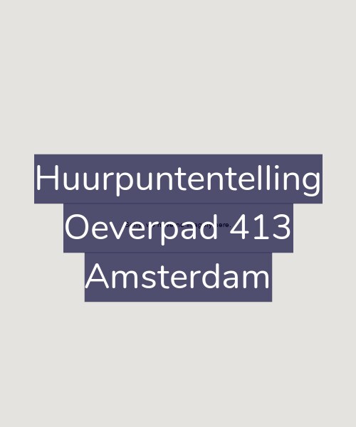 Foto gevel Huurpuntentelling voor Oeverpad 413, Amsterdam