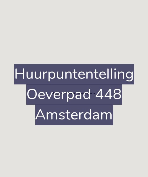 Foto gevel Huurpuntentelling voor Oeverpad 448, Amsterdam
