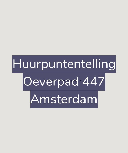 Foto gevel Huurpuntentelling voor Oeverpad 447, Amsterdam