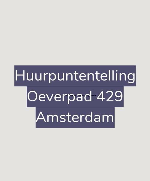 Foto gevel Huurpuntentelling voor Oeverpad 429, Amsterdam
