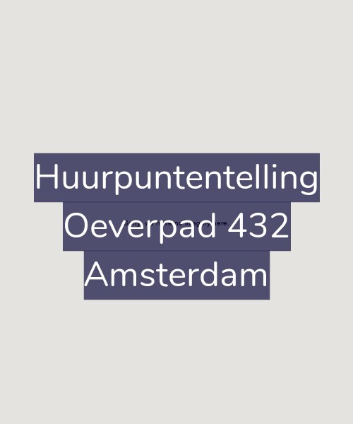 Foto gevel Huurpuntentelling voor Oeverpad 432, Amsterdam