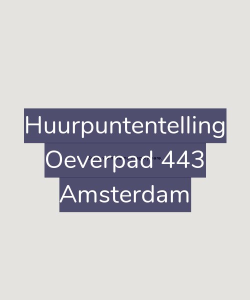 Foto gevel Huurpuntentelling voor Oeverpad 443, Amsterdam