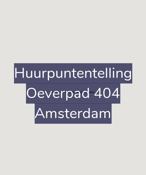 Foto gevel Huurpuntentelling voor Oeverpad 404, Amsterdam