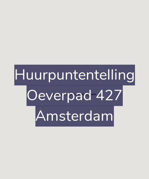 Foto gevel Huurpuntentelling voor Oeverpad 427, Amsterdam