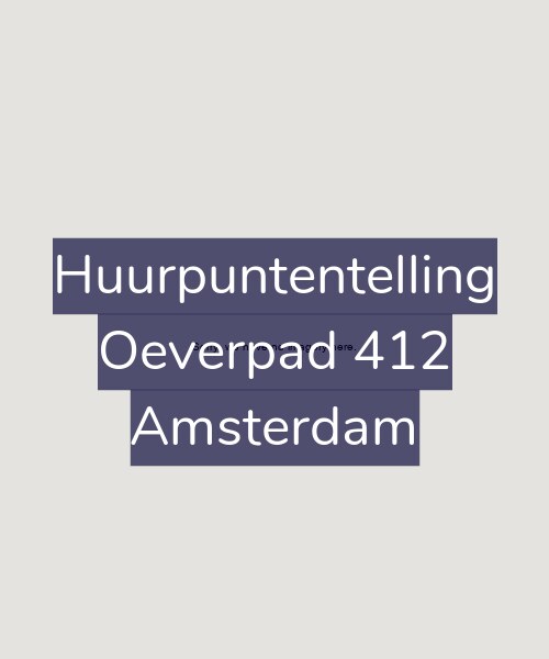 Foto gevel Huurpuntentelling voor Oeverpad 412, Amsterdam