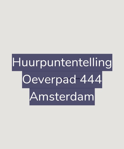 Foto gevel Huurpuntentelling voor Oeverpad 444, Amsterdam