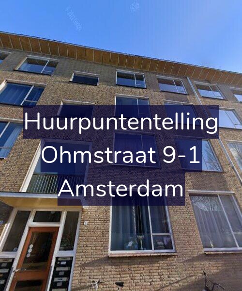 Foto gevel Huurpuntentelling voor Ohmstraat 9-1, Amsterdam