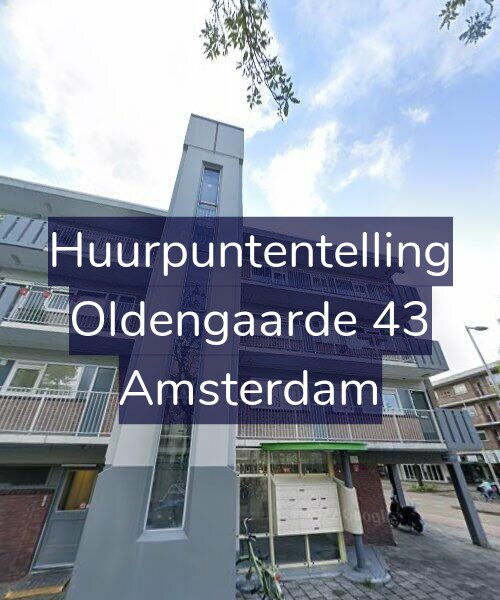 Foto gevel Huurpuntentelling voor Oldengaarde 43, Amsterdam