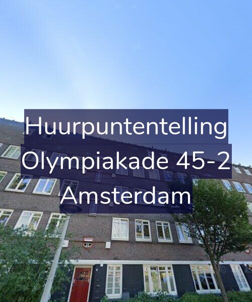 Foto gevel Huurpuntentelling voor Olympiakade 45-2, Amsterdam