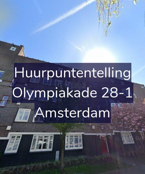 Foto gevel Huurpuntentelling voor Olympiakade 28-1, Amsterdam