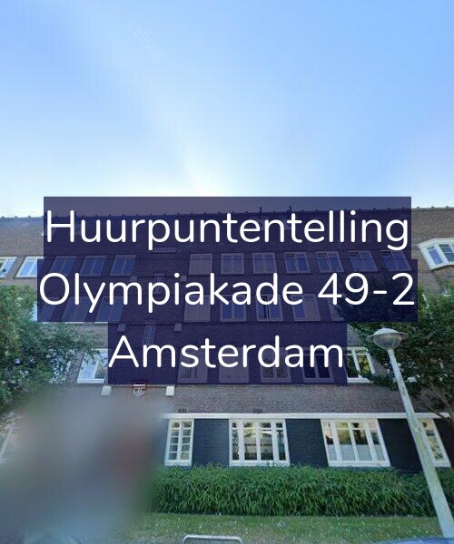 Foto gevel Huurpuntentelling voor Olympiakade 49-2, Amsterdam