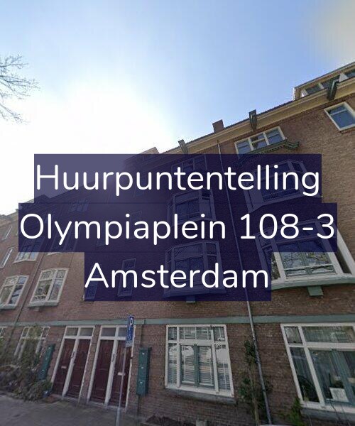 Foto gevel Huurpuntentelling voor Olympiaplein 108-3, Amsterdam