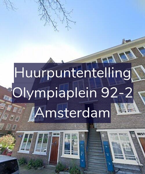 Foto gevel Huurpuntentelling voor Olympiaplein 92-2, Amsterdam