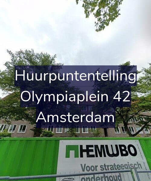 Foto gevel Huurpuntentelling voor Olympiaplein 42, Amsterdam