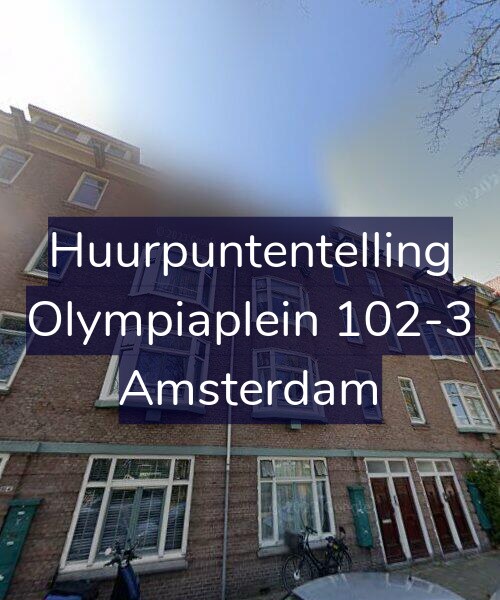 Foto gevel Huurpuntentelling voor Olympiaplein 102-3, Amsterdam