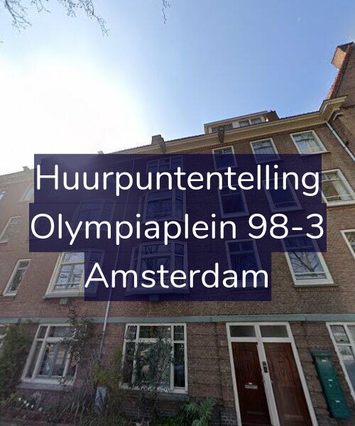 Foto gevel Huurpuntentelling voor Olympiaplein 98-3, Amsterdam