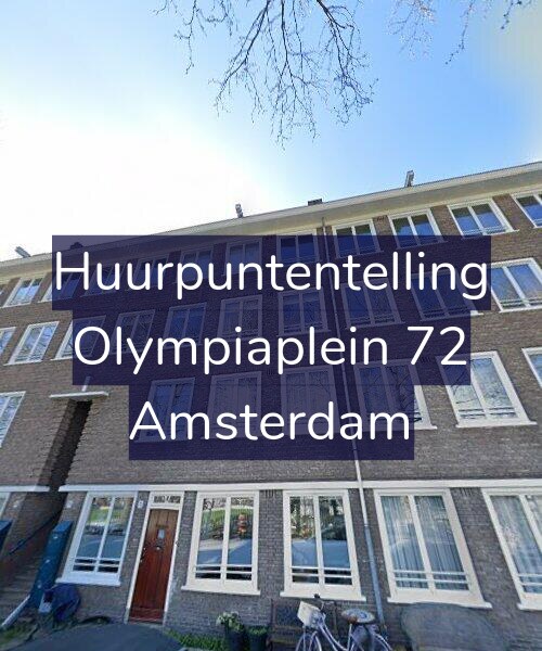 Foto gevel Huurpuntentelling voor Olympiaplein 72, Amsterdam