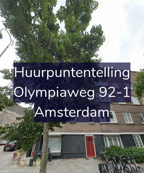 Foto gevel Huurpuntentelling voor Olympiaweg 92-1, Amsterdam