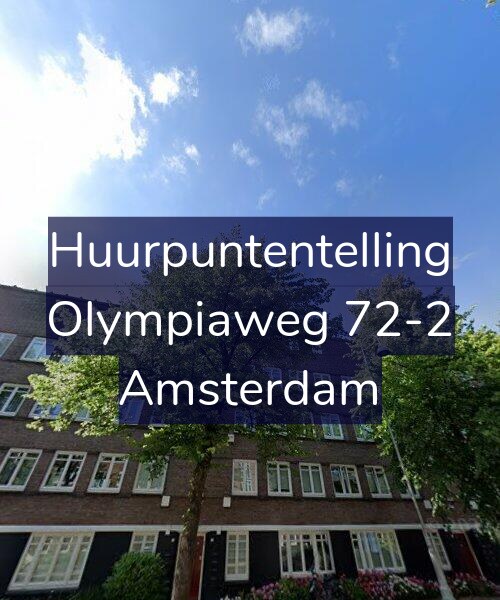 Foto gevel Huurpuntentelling voor Olympiaweg 72-2, Amsterdam