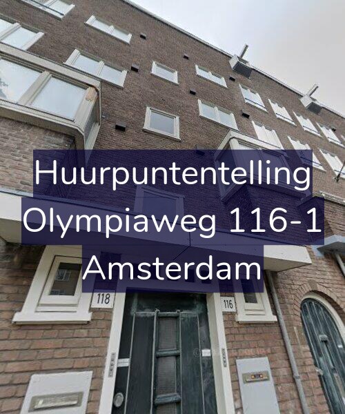 Foto gevel Huurpuntentelling voor Olympiaweg 116-1, Amsterdam