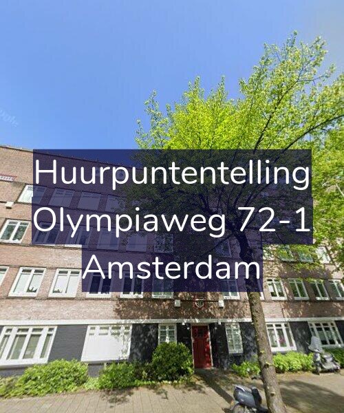 Foto gevel Huurpuntentelling voor Olympiaweg 72-1, Amsterdam