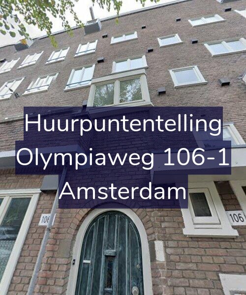 Foto gevel Huurpuntentelling voor Olympiaweg 106-1, Amsterdam