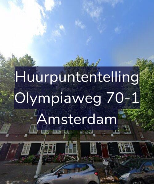 Foto gevel Huurpuntentelling voor Olympiaweg 70-1, Amsterdam