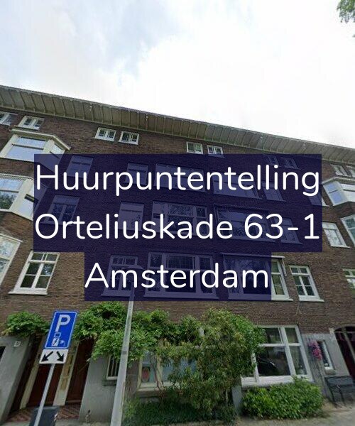 Foto gevel Huurpuntentelling voor Orteliuskade 63-1, Amsterdam