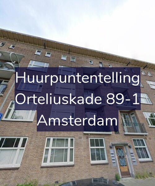 Foto gevel Huurpuntentelling voor Orteliuskade 89-1, Amsterdam