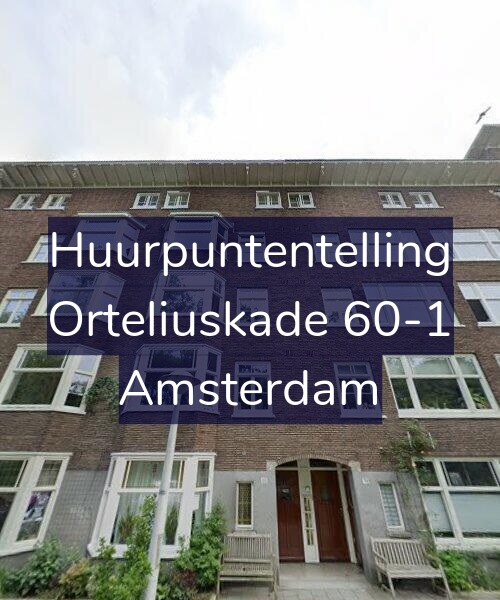 Foto gevel Huurpuntentelling voor Orteliuskade 60-1, Amsterdam