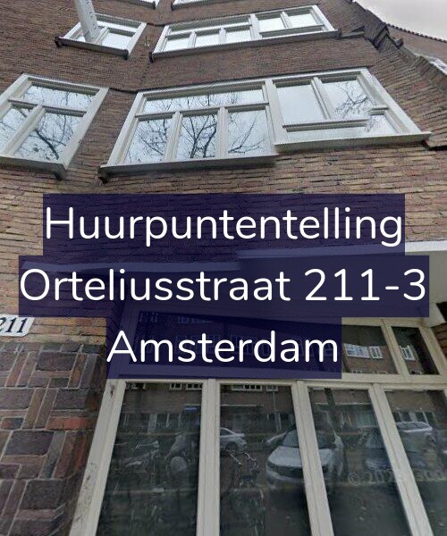 Foto gevel Huurpuntentelling voor Orteliusstraat 211-3, Amsterdam