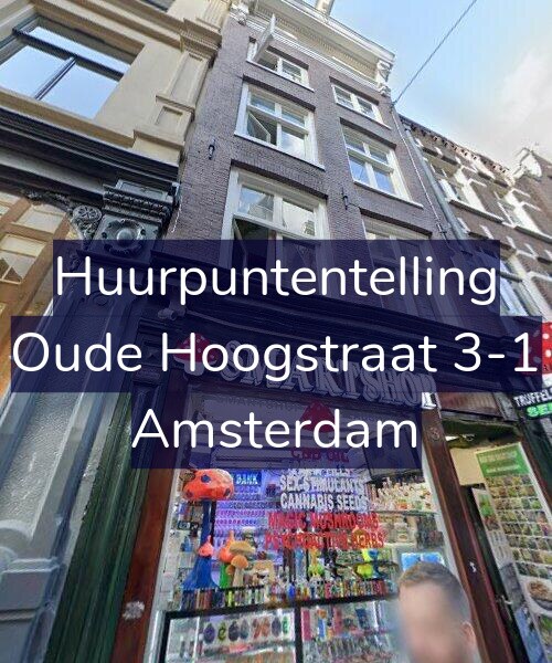 Foto gevel Huurpuntentelling voor Oude Hoogstraat 3-1, Amsterdam